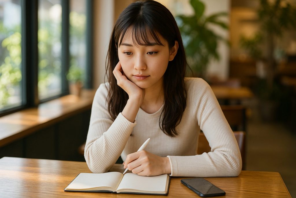 パパ活について調べている女性