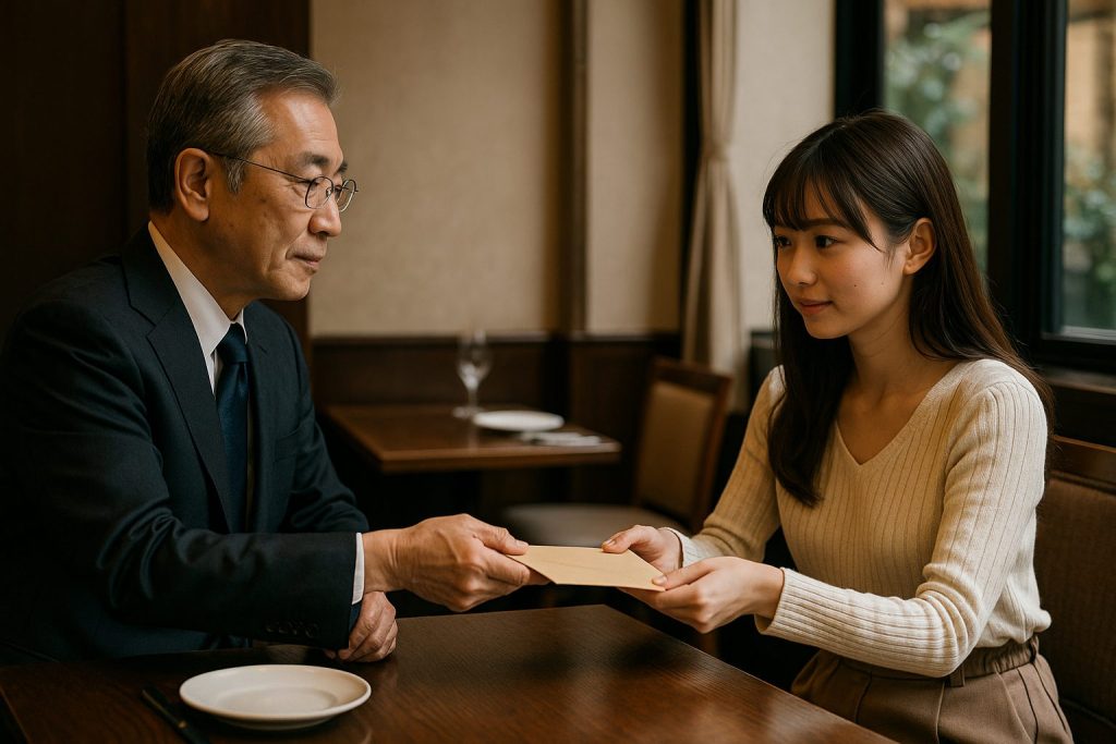 パパ活でお手当をもらう女性