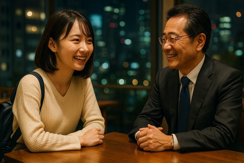 バーで談笑する男女