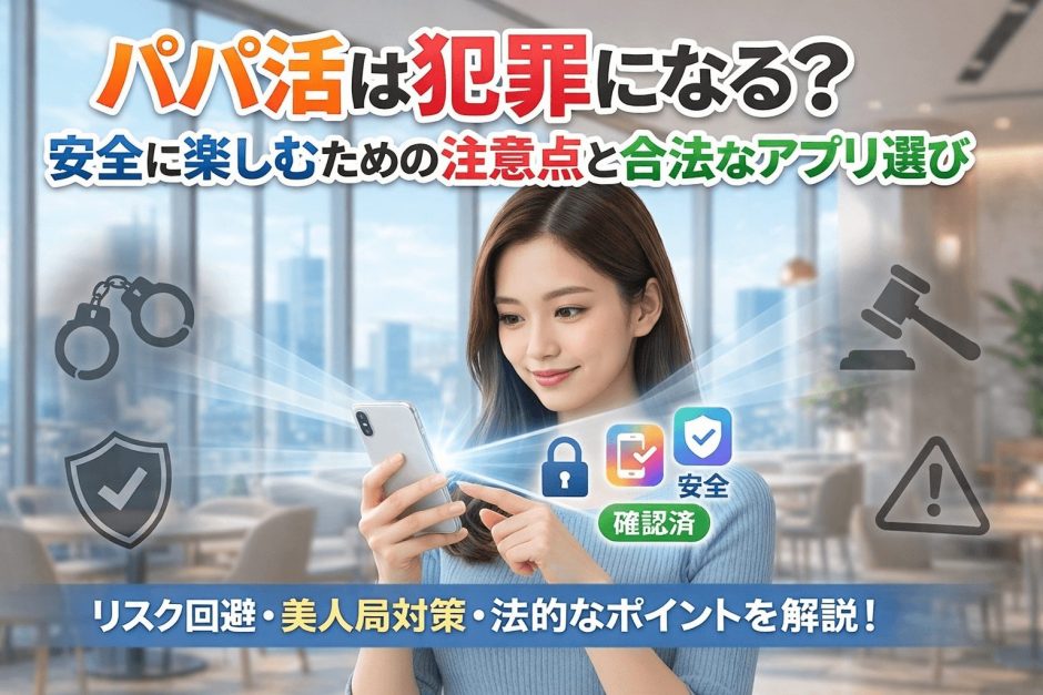 パパ活は犯罪になる？安全に楽しむための注意点と合法なアプリ選び