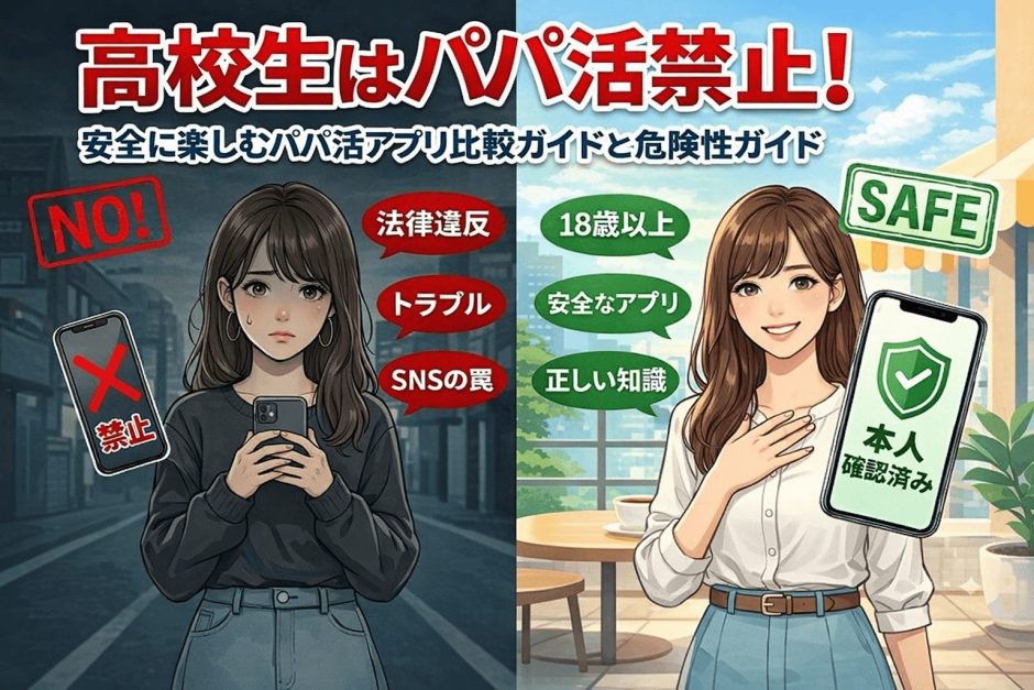 高校生はパパ活禁止！安全に楽しむパパ活アプリ比較ガイドと危険性ガイド