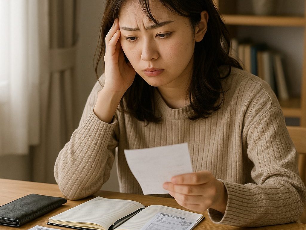 生活が不安な女性