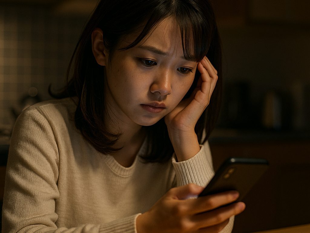 パパ活について不安を持つ女性