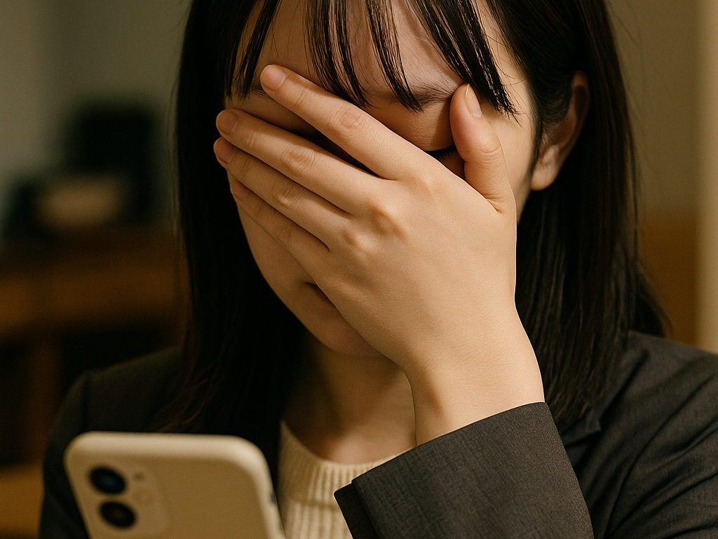 パパ活での失敗を悔やむ女性